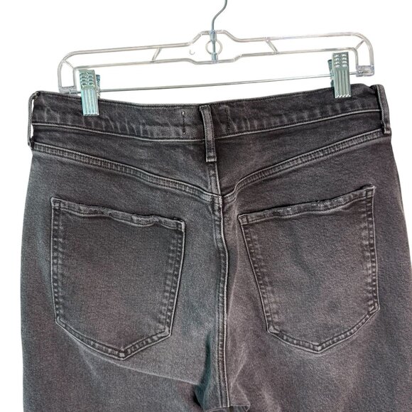 Agolde Womens Black/Gray High-Rise Straight Leg Jeans Size 31 - Picture 6 of 6